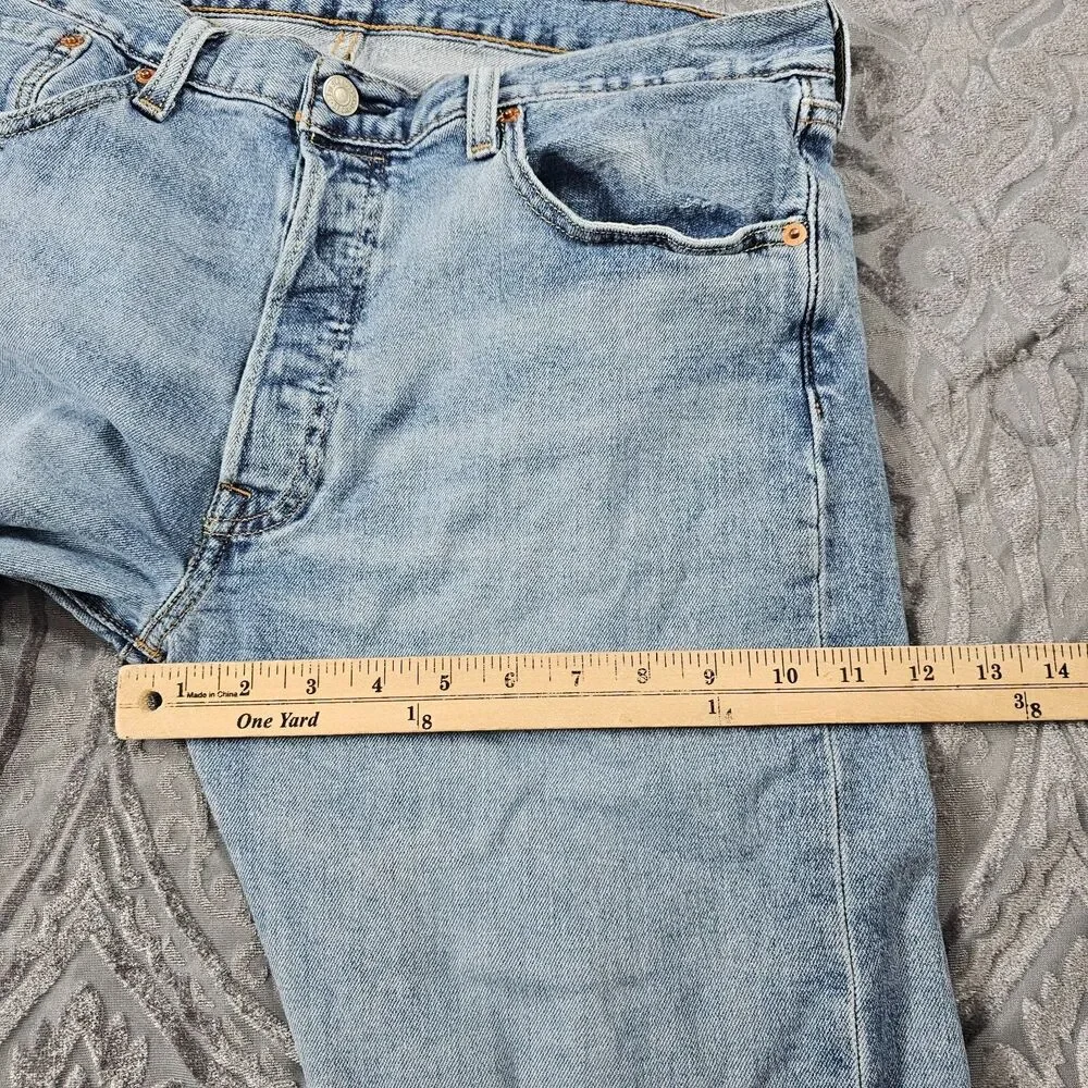 Levis 501 Jeans Mens 34x31* Button Fly Classic Straight Grunge Skater Distressed